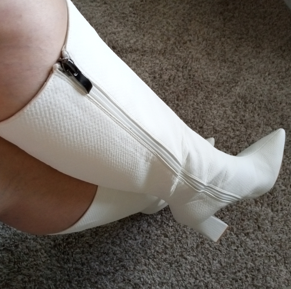 New Elegant White Knee-High Boots
